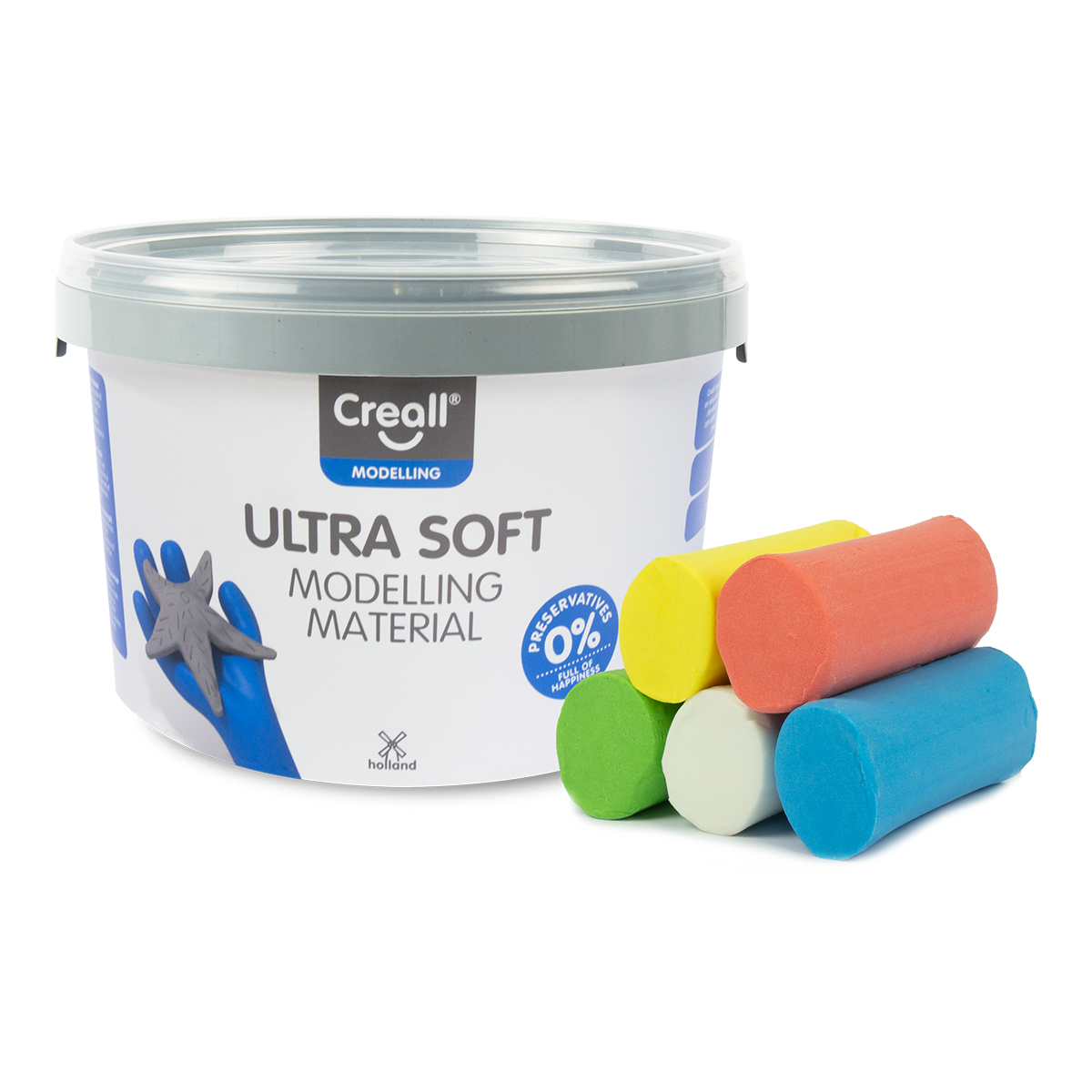 Creall modelirna masa Ultra soft, 5 g, lonček, mešanica barv