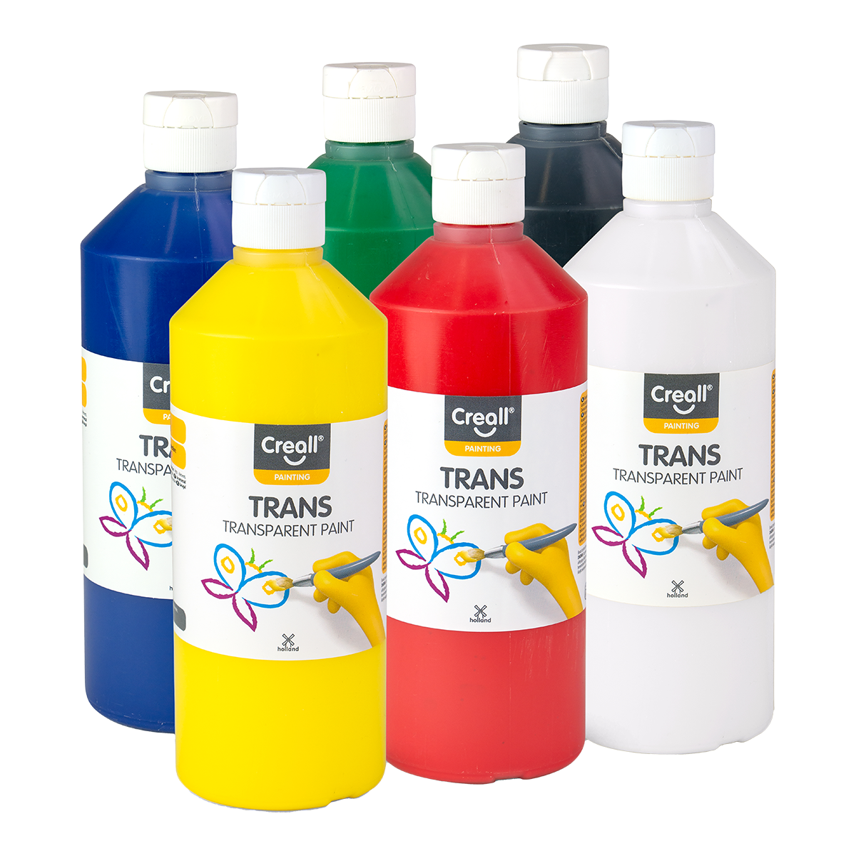 Creall set transparentnih barv Trans, 6 × 500 ml