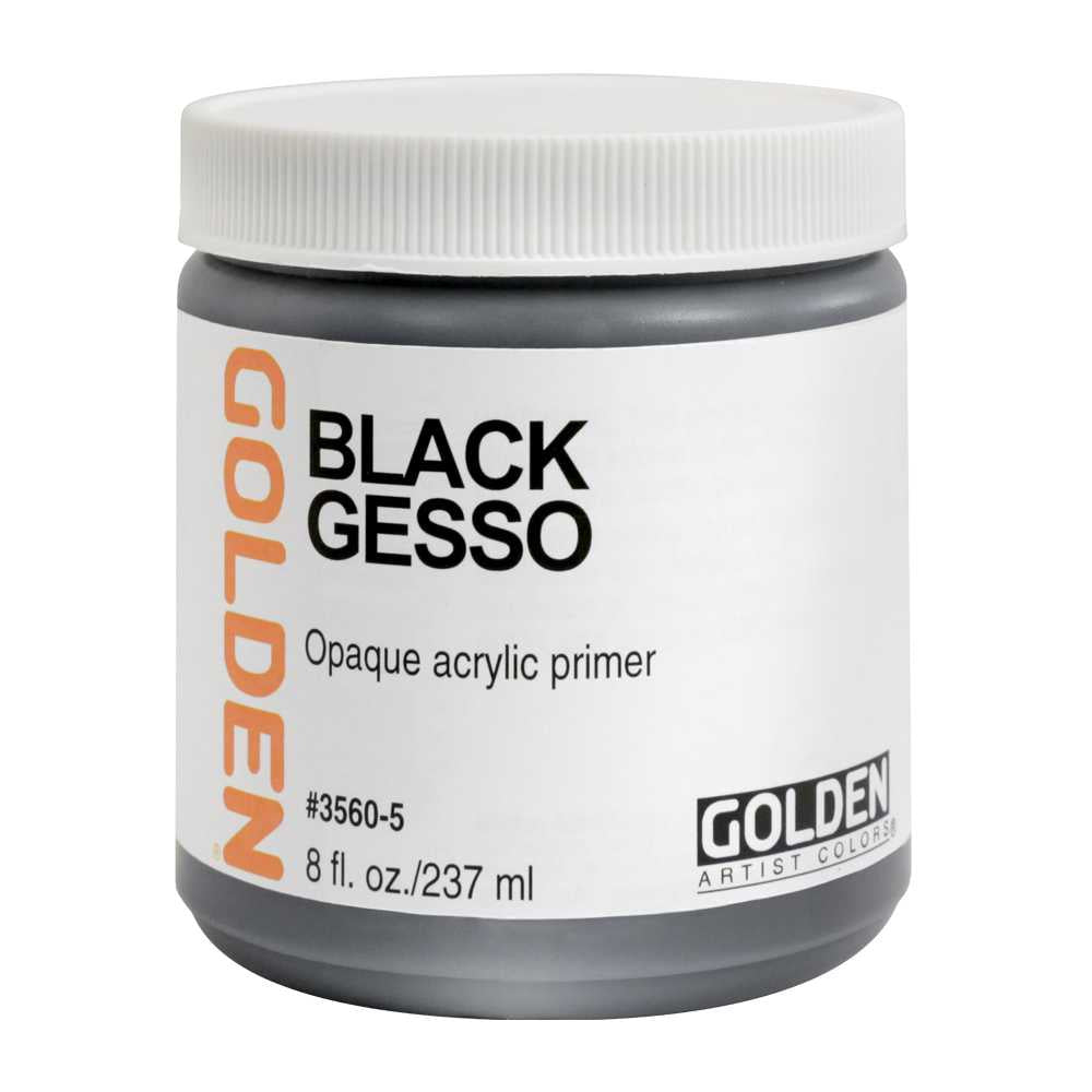Črni akrilni gesso GOLDEN Black Gesso