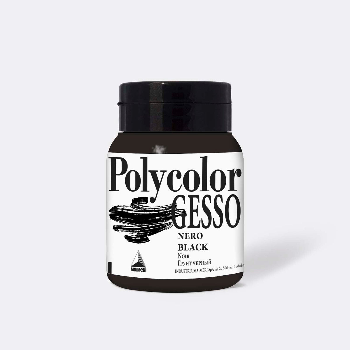 Črni akrilni gesso Maimeri Polycolor 500 ml