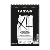 Črni skicirni blok CANSON XL Dessin A5 - 150 g/m², 30 listov