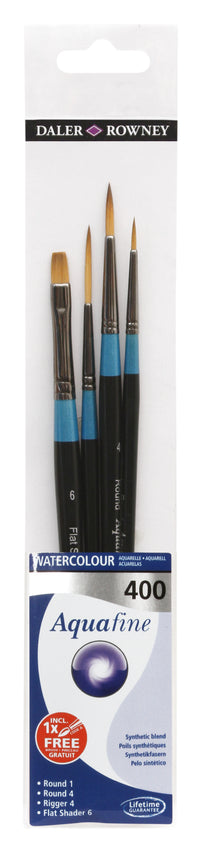 DALER ROWNEY Aquafine 400 set čopičev za akvarel - 4 kosi
