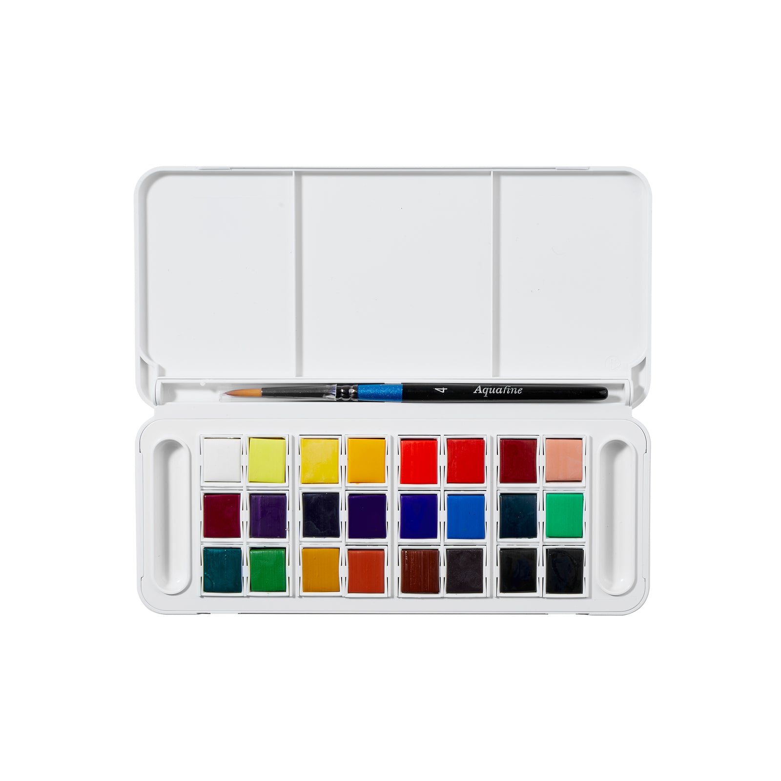 DALER ROWNEY Aquafine akvarelni potovalni set 24 polovičnih posodic s čopičem