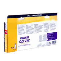 DALER ROWNEY Graduate set akrilnih barv 12 x 22 ml