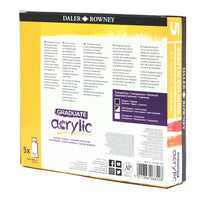 DALER ROWNEY Graduate set akrilnih barv 5 x 120 ml