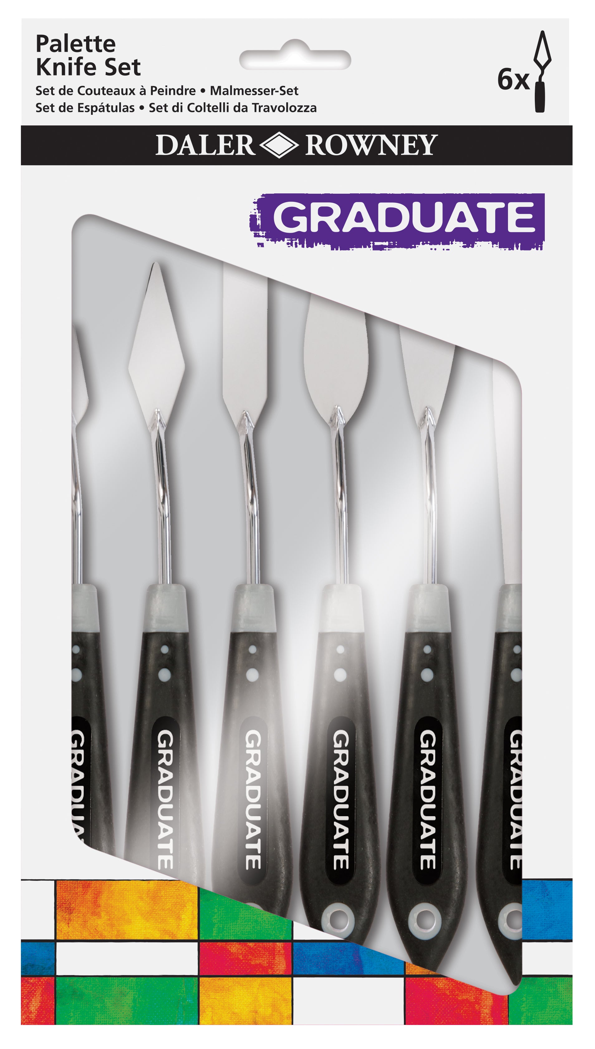 DALER ROWNEY Graduate komplet slikarskih lopatic 6 kosov