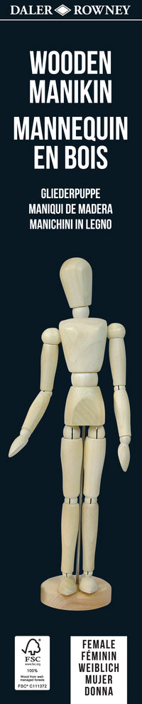 Lesena lutka dekle DALER ROWNEY - 30 cm