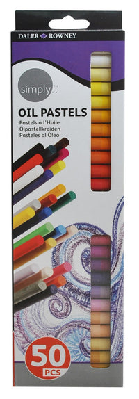Oljni pasteli DALER ROWNEY Simply – set 50 kosov