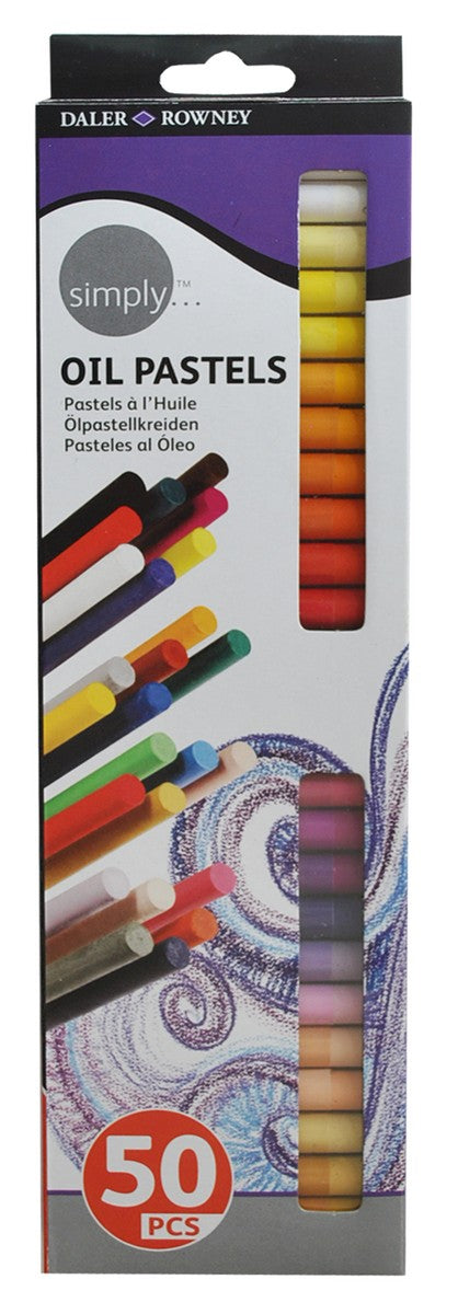 Oljni pasteli DALER ROWNEY Simply – set 50 kosov