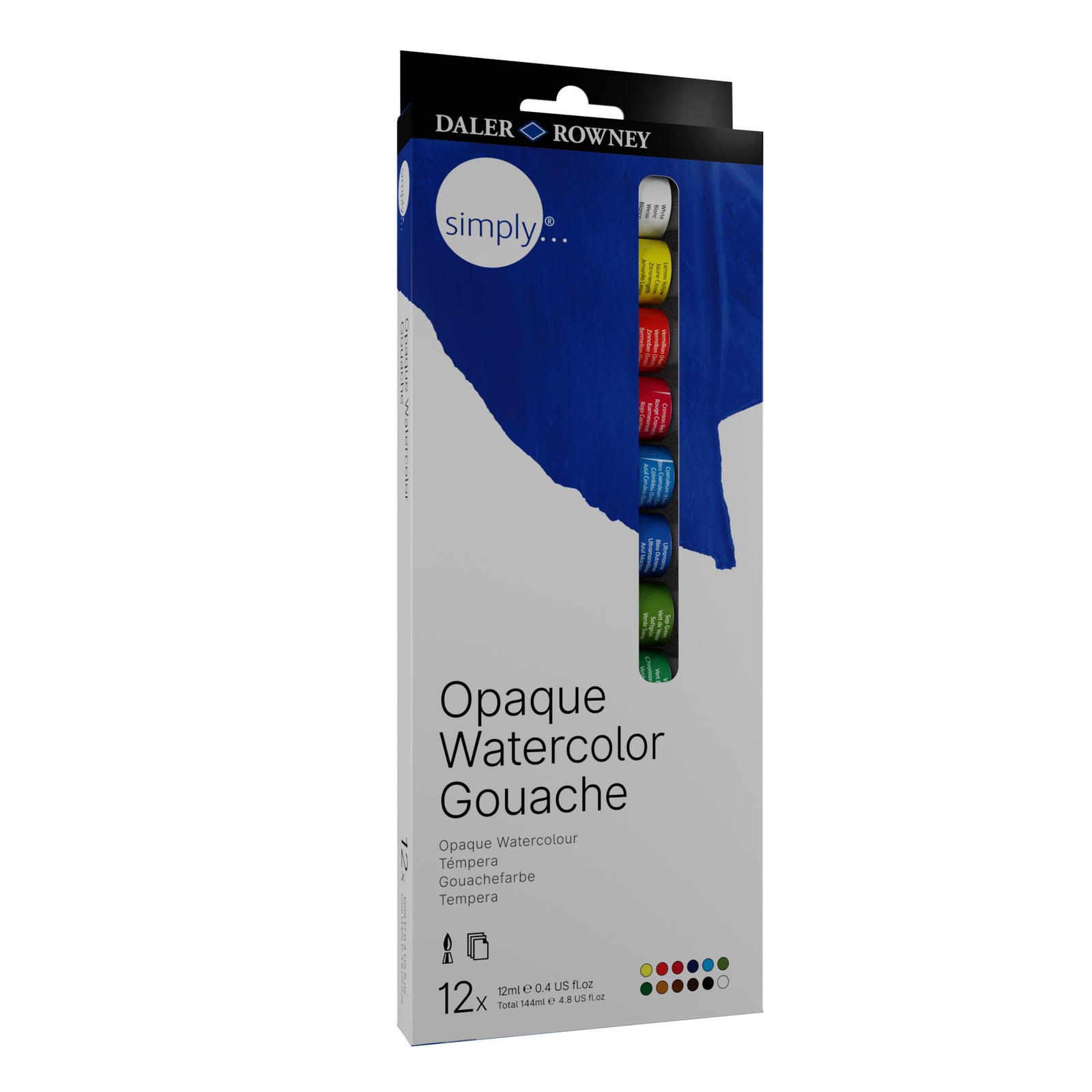 DALER ROWNEY Simply set gvaš barv 12 x 12 ml