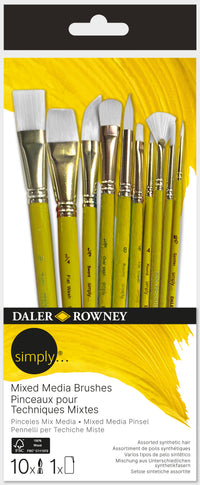 DALER ROWNEY Simply set čopičev mixed media mix oblik 10 kosov