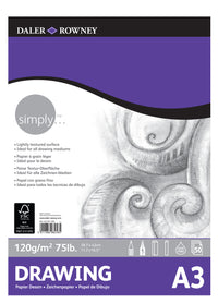 Skicirka DALER ROWNEY Simply A3, 120 g, 50 listov lepljena
