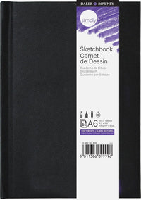 Skicirka DALER ROWNEY Simply ekstra bela 100 g/m² 54L A6 knjižna vezava