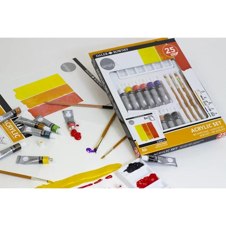 Daler Rowney Akrilni komplet z dodatki 25 kosov – pogled 2