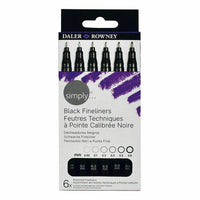 DALER ROWNEY D&R Simply set linerjev 0,05 do 0,8 mm