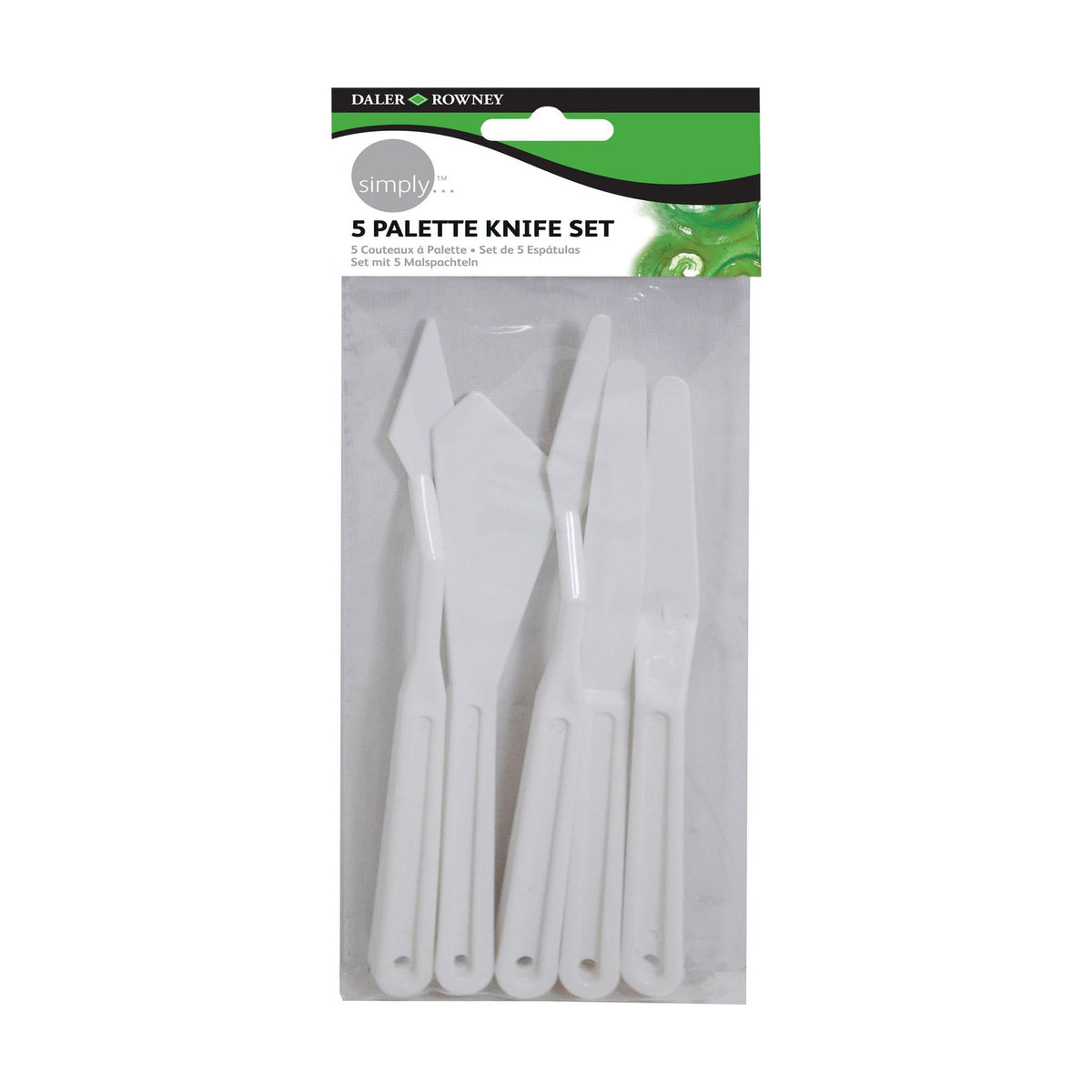 DALER ROWNEY D&R Simply set plastičnih slikarskih lopatic 5 kosov