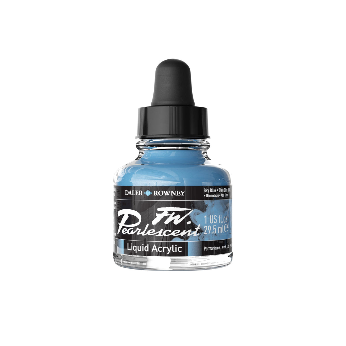 DALER ROWNEY FW biserno akrilno črnilo 29,5 ml – Nebeško modra