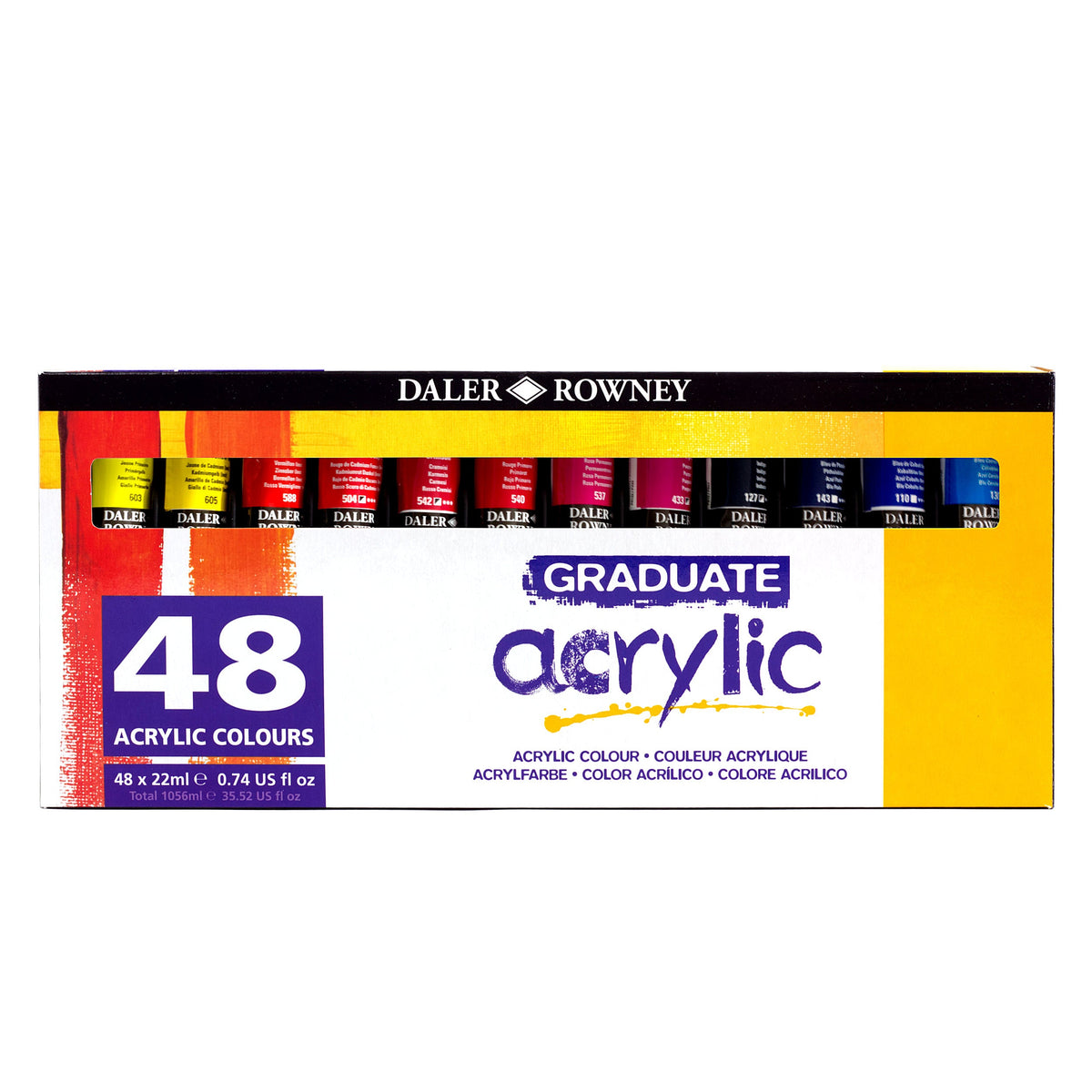 DALER ROWNEY Graduate set akrilnih barv 48 x 22 ml