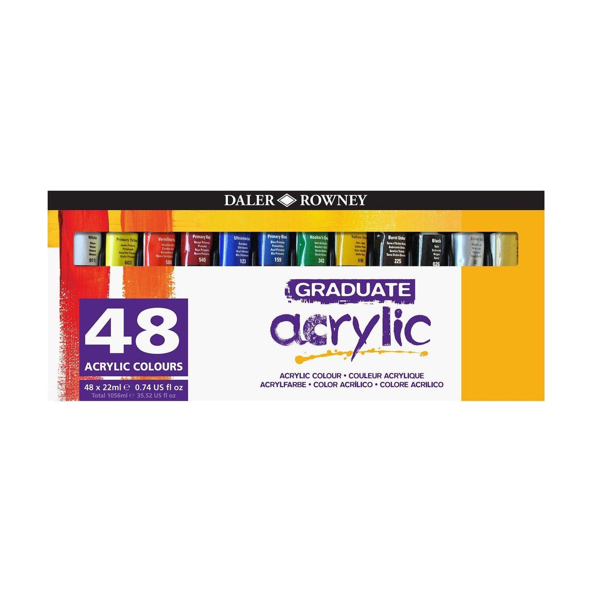 DALER ROWNEY Graduate set akrilnih barv 48 x 22 ml