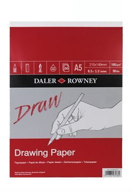 Daler-Rowney Medium Grain skicirka za risanje 160 g/m² 50 listov A5 lepljena