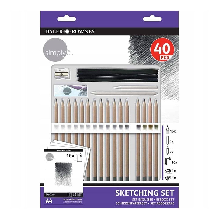 Daler Rowney Simply Sketching Set 40 kosov