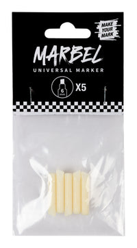 Nadomestne konice za flomastre DARWI Marbel 6 mm – 5 kosov