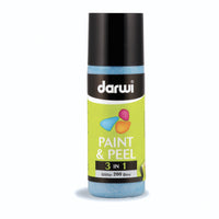 Barva za steklo, ki se odlepi DARWI Paint & Peel 3v1 80 ml – modra z bleščicami