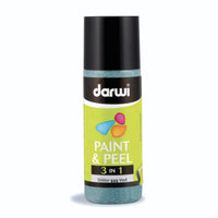 Barva za steklo, ki se odlepi DARWI Paint & Peel 3v1 80 ml – zelena z bleščicami