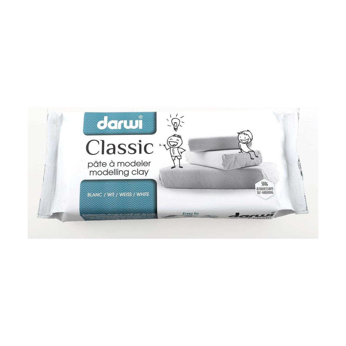 DARWI samoutrjevalna modelirna masa 500 g bela
