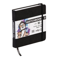 DARWI skicirka Black 14 x 14 cm, 140 g/m2, 80 listov
