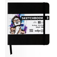 DARWI skicirka Black 14 x 14 cm, 140 g/m2, 80 listov