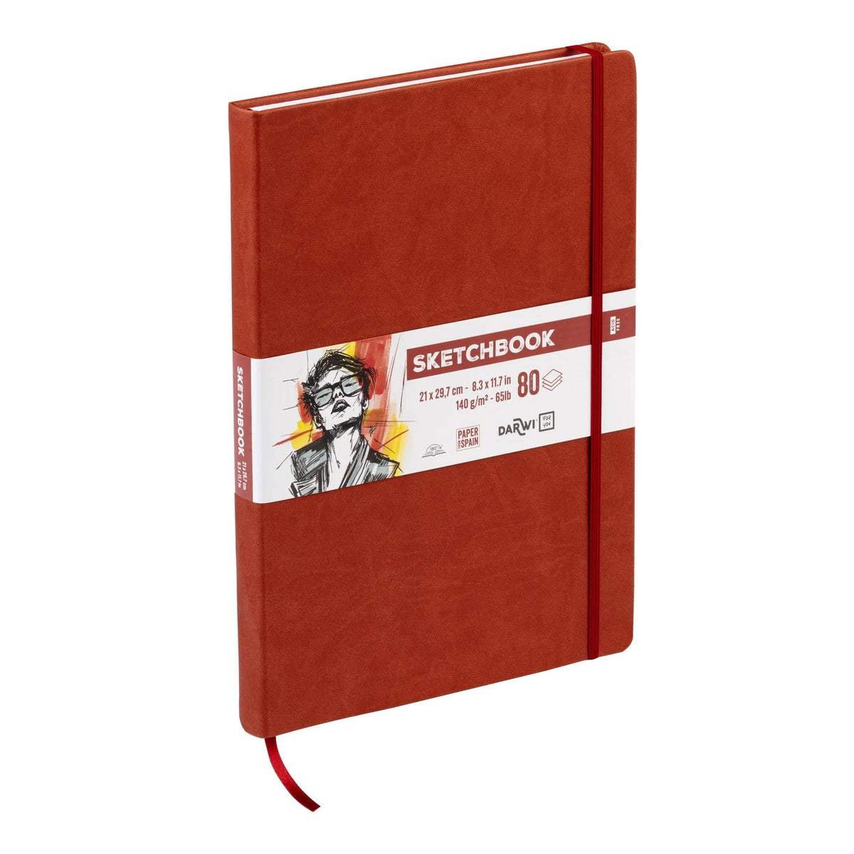 DARWI skicirni blok Terracotta A4 140 g 80L