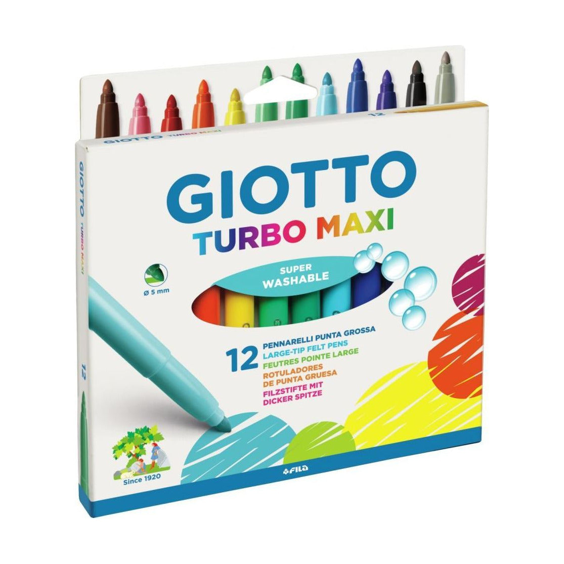 Debele pralne flomastri GIOTTO Turbo Maxi 5 mm
