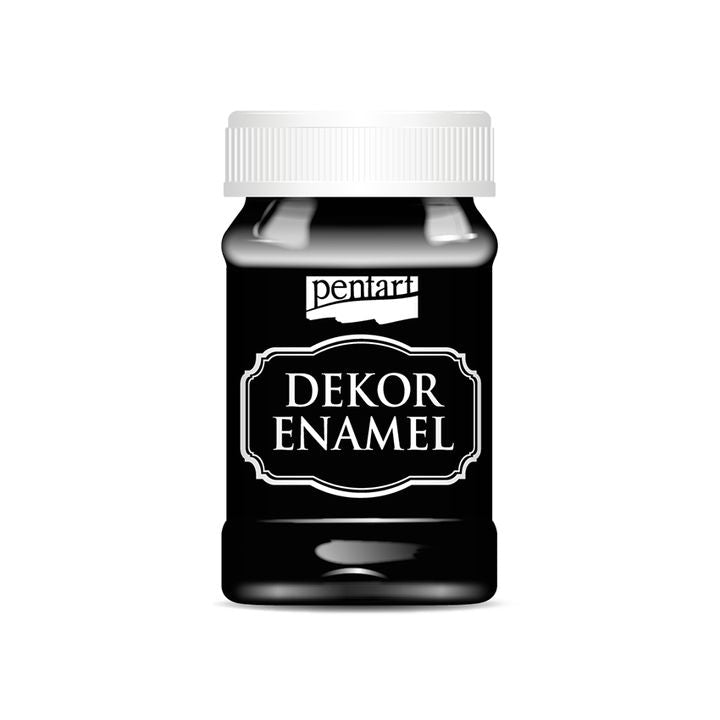 Dekorativni emajl Pentart 100 ml – črna