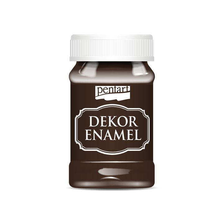 Dekorativni emajl Pentart 100 ml – rjava