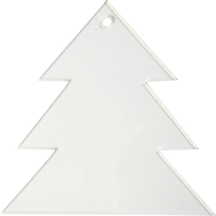 Dekorativna akrilna drevesca 8 cm - komplet 5 kosov