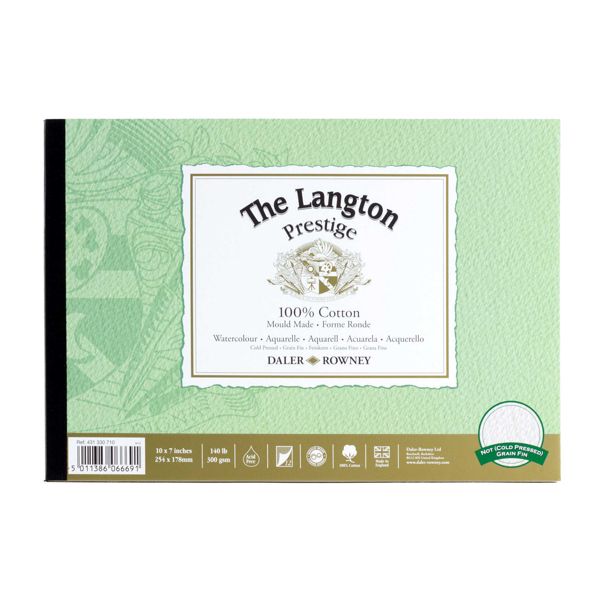 Akvarelni blok DALER ROWNEY The Langton Prestige 300 g/m² – 12 listov – 17,8 × 25,4 cm