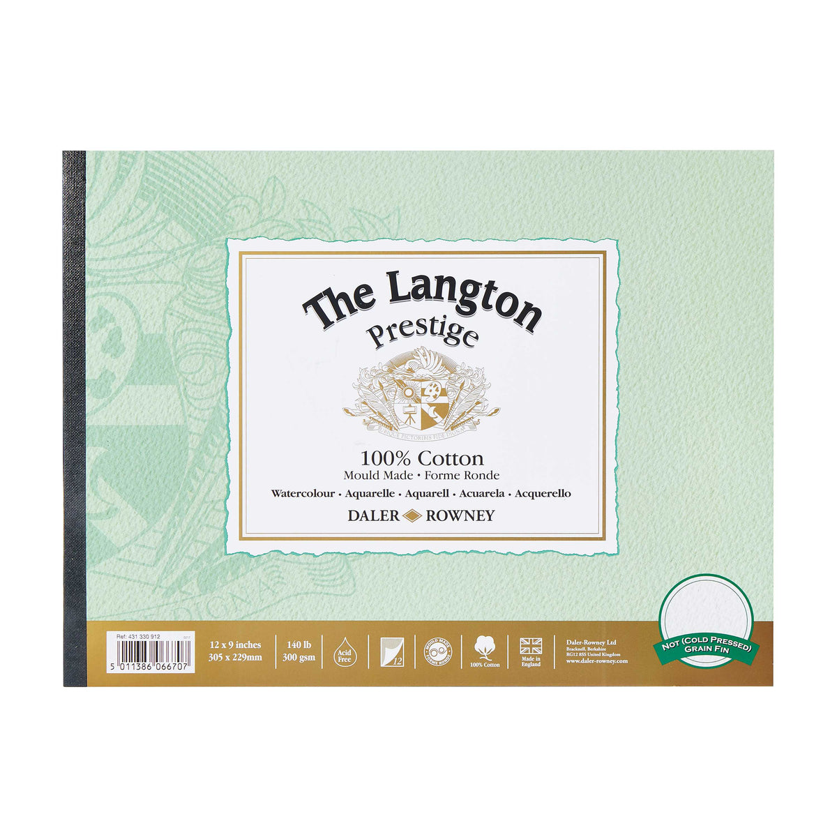 Akvarelni blok DALER ROWNEY The Langton Prestige 300 g/m² – 12 listov – 22,9 × 30,5 cm