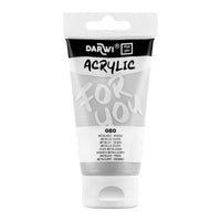 Akrilna barva DARWI Acryl 75 ml – Kovinsko srebrna