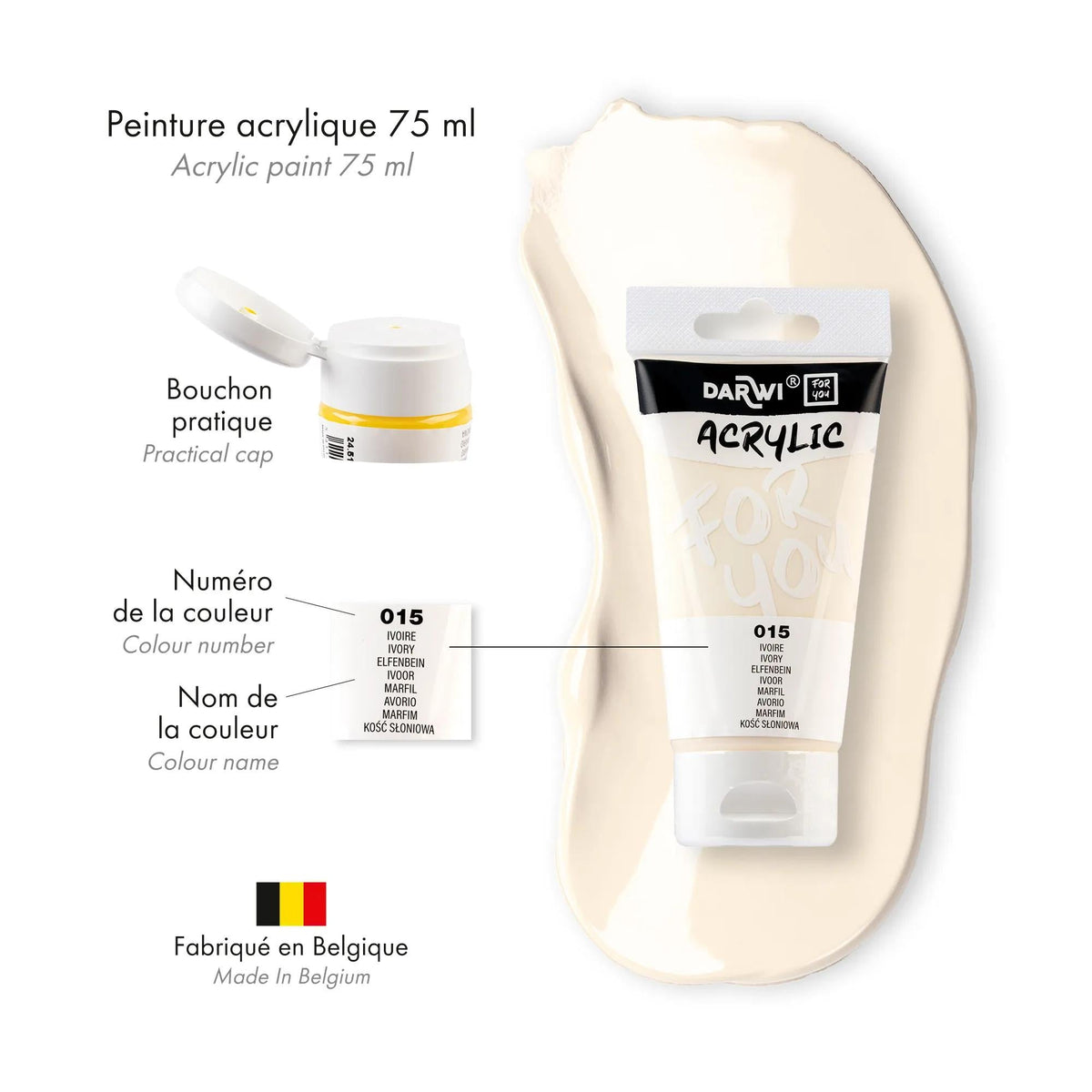 Akrilna barva DARWI Acryl 75 ml