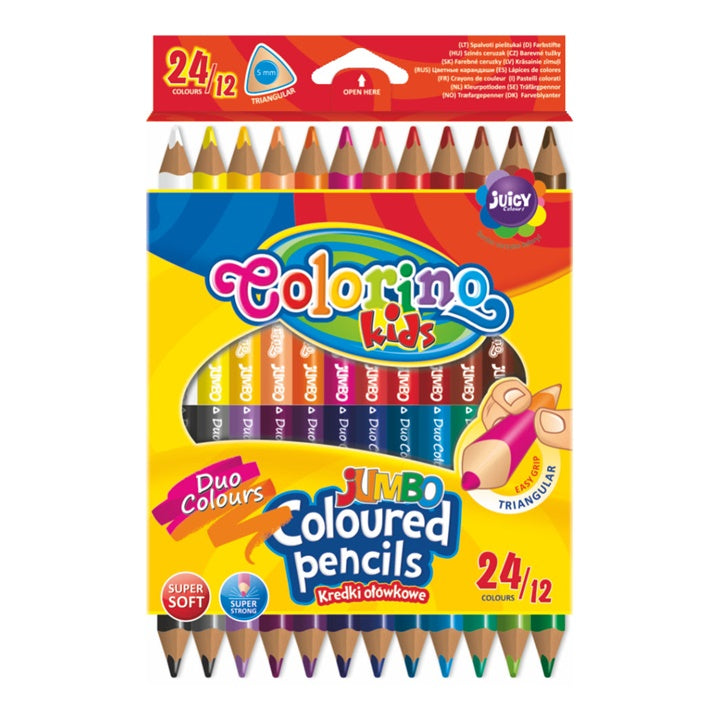 Dvostranske barvice JUMBO Colorino 12 kosov