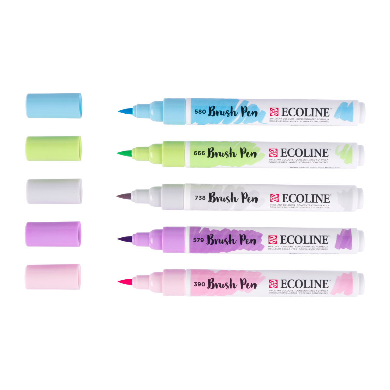 ROYAL TALENS Ecoline set akvarelnih čopičastih flomastrov PASTEL - 5 kosov