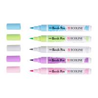 ROYAL TALENS Ecoline set akvarelnih čopičastih flomastrov PASTEL - 5 kosov
