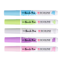 ROYAL TALENS Ecoline set akvarelnih čopičastih flomastrov PASTEL - 5 kosov