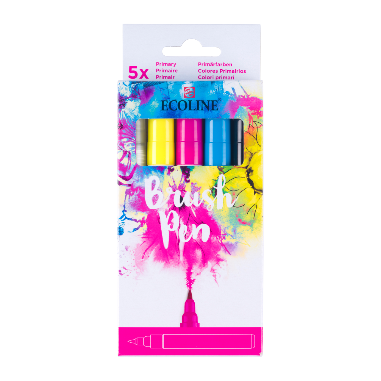ROYAL TALENS Ecoline set akvarelnih čopičastih flomastrov PRIMARY 5 barv