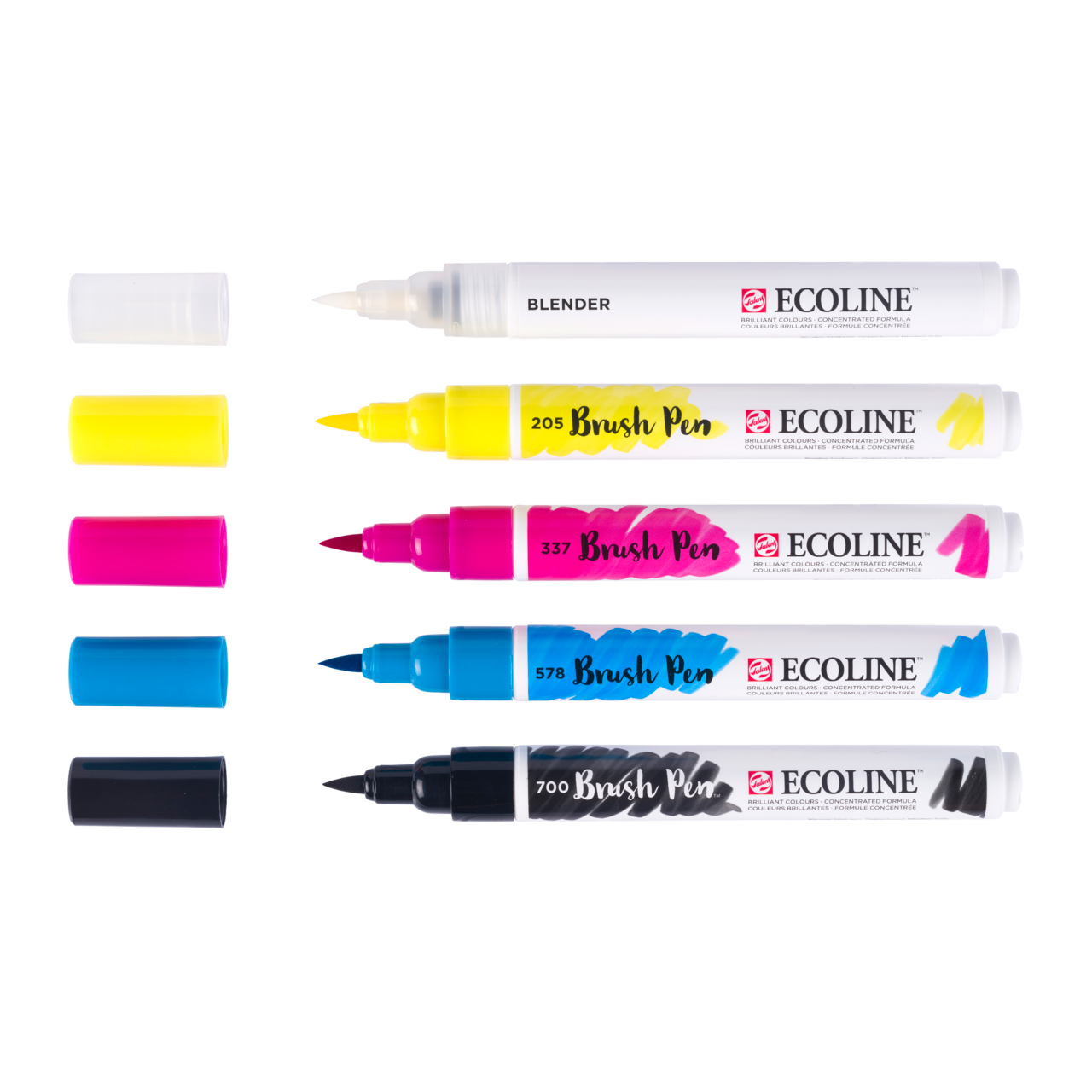 ROYAL TALENS Ecoline set akvarelnih čopičastih flomastrov PRIMARY 5 barv