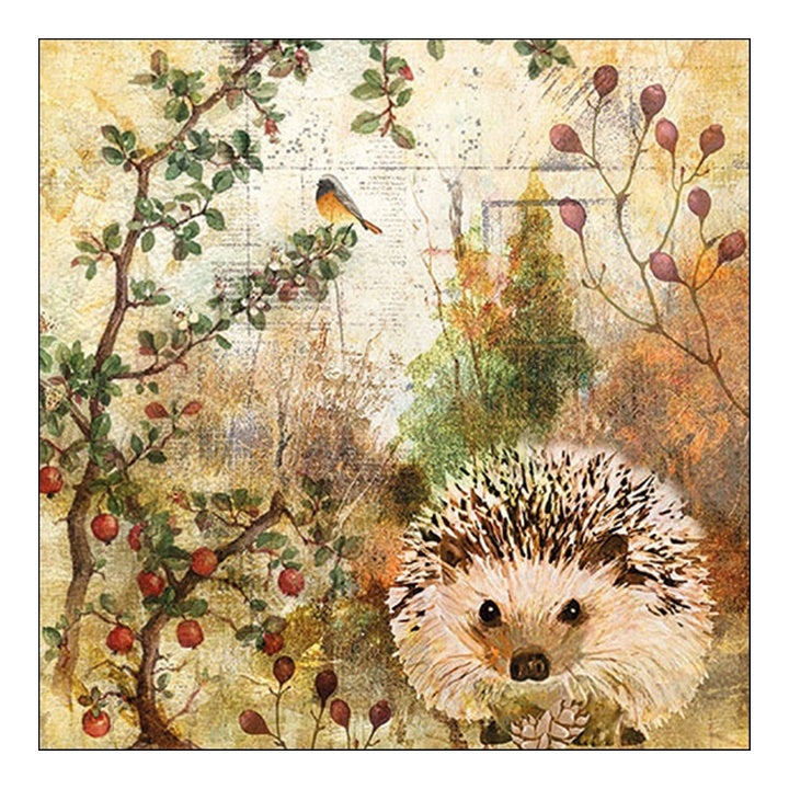 Eko serviete za decoupage Autumn Hedgehog - 1 kos