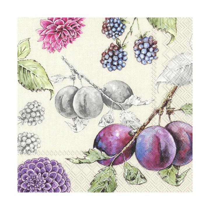 Eko serviete za decoupage Delicious Plums - 1 kos