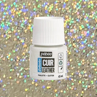 Barva za usnje Pebeo Setacolor matt/satin 45 ml – mavrične bleščice