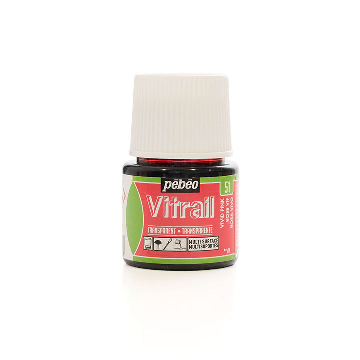 Barva za steklo Pebeo Vitrail 45 ml – Vivid pink